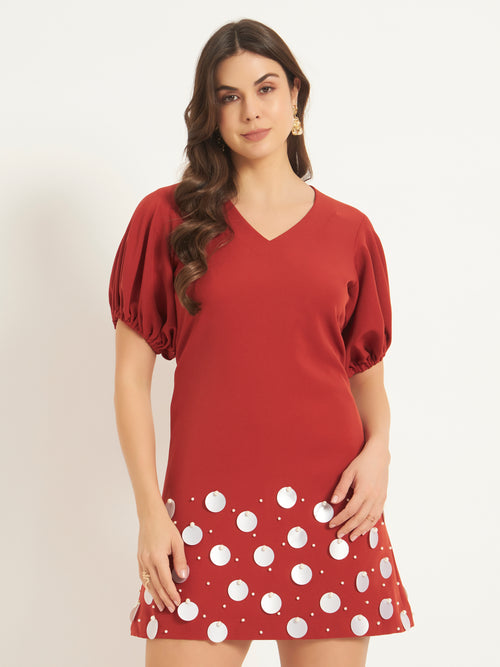 Brick Blossom Dress