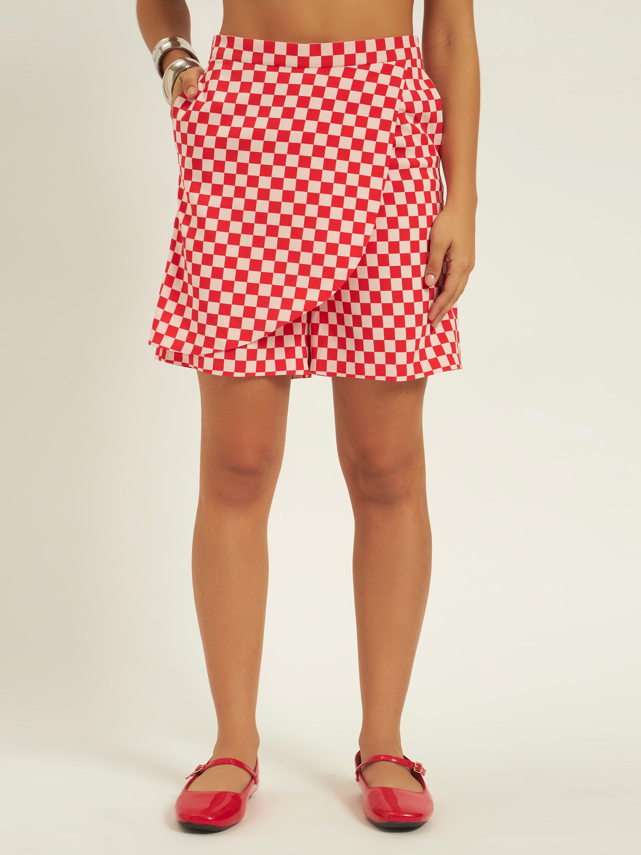 Cherry Chess Skort Set